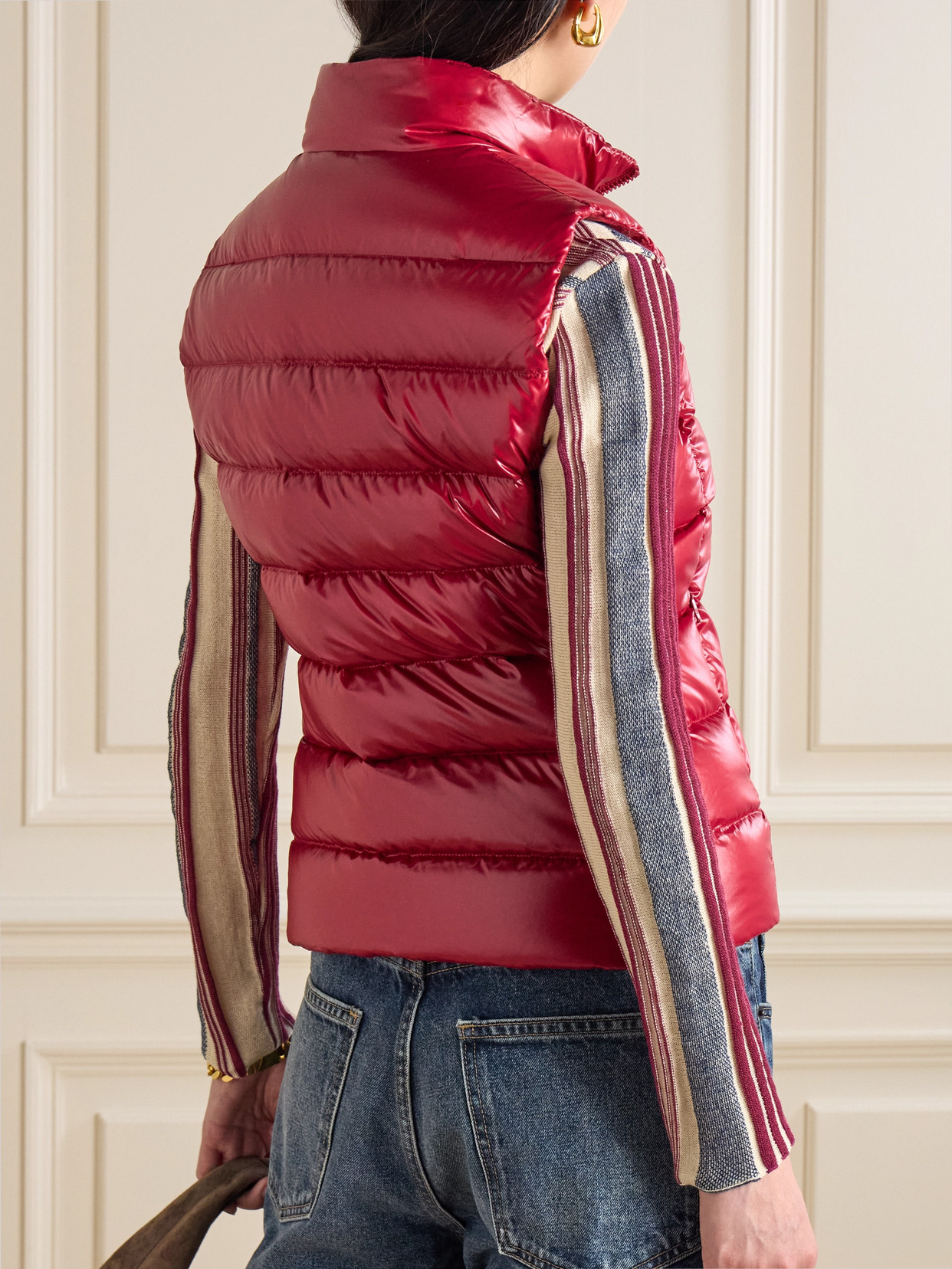 Moncler Badia Padded Gilet In Red | ModeSens