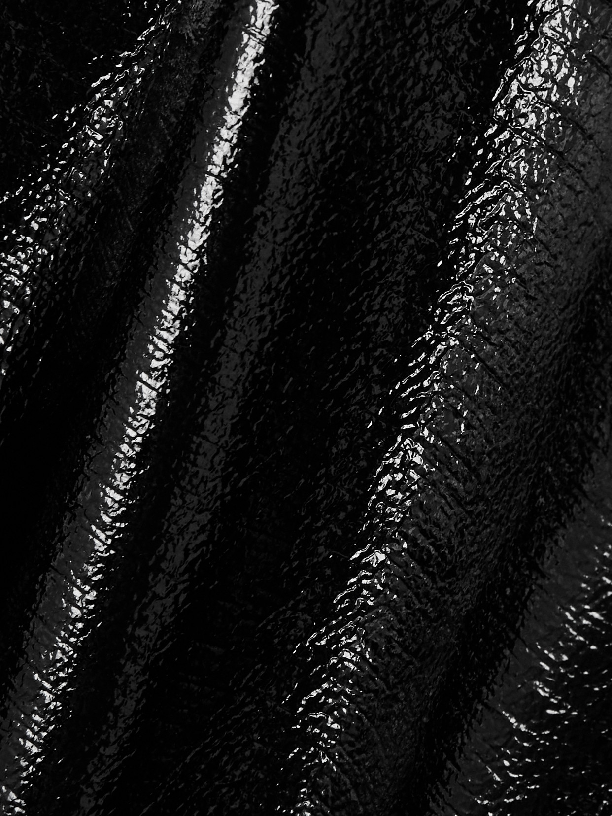 Shop Moncler Agnou Faux Patent-leather Parka In Black