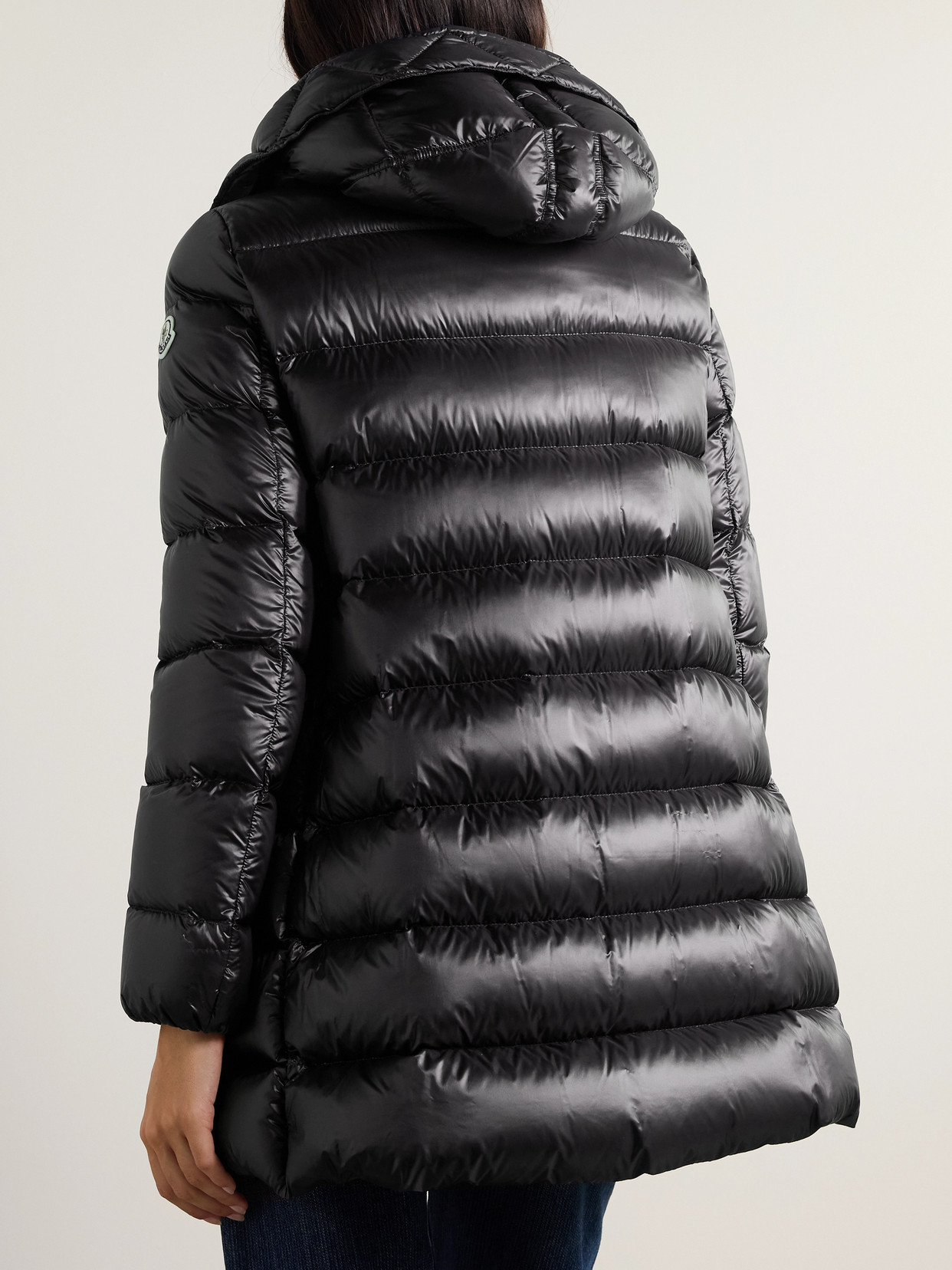 Moncler Suyen Down Quilted Nylon Hooded Parka In Black