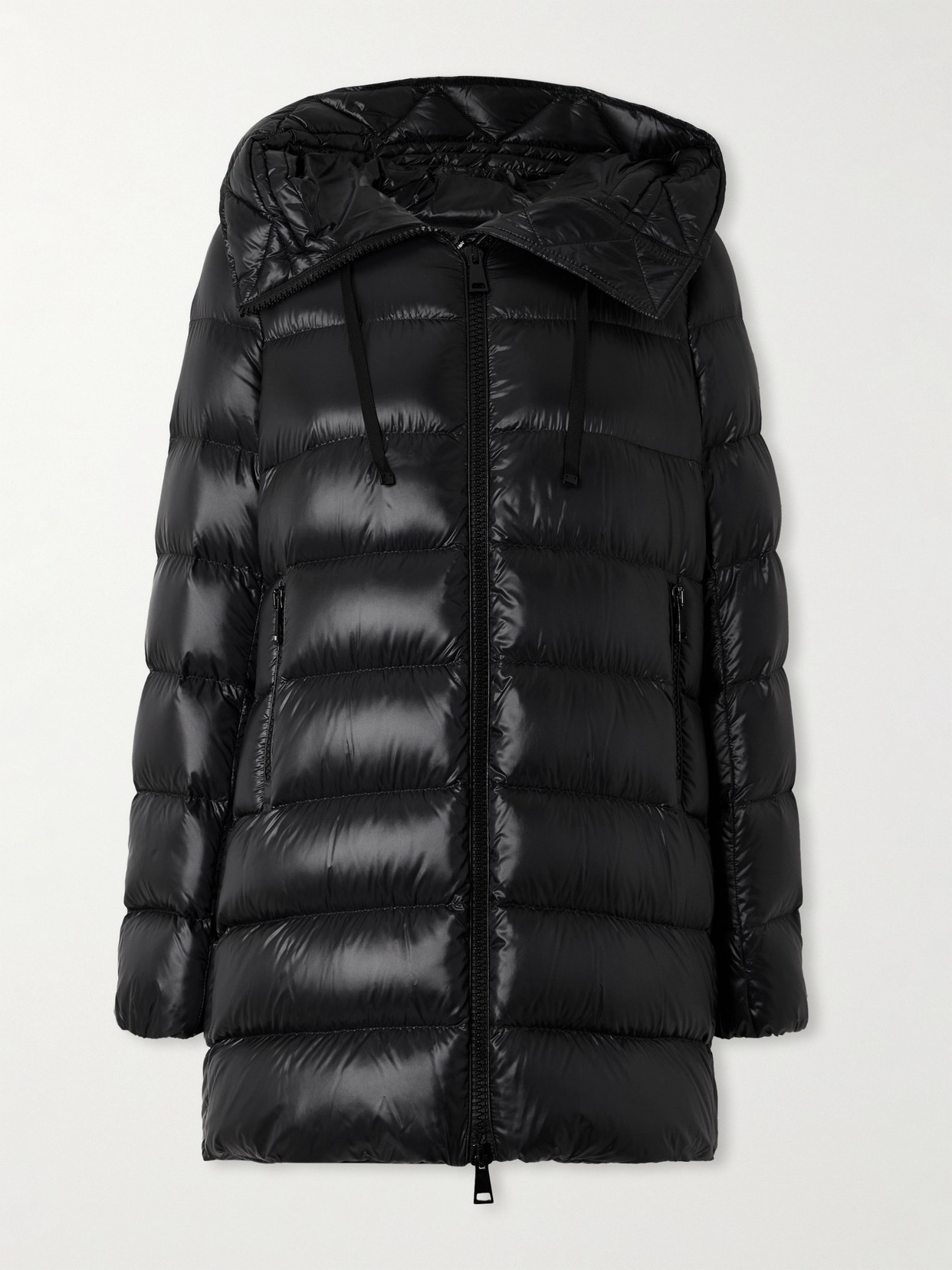 Moncler Suyen Down Quilted Nylon Hooded Parka In Black