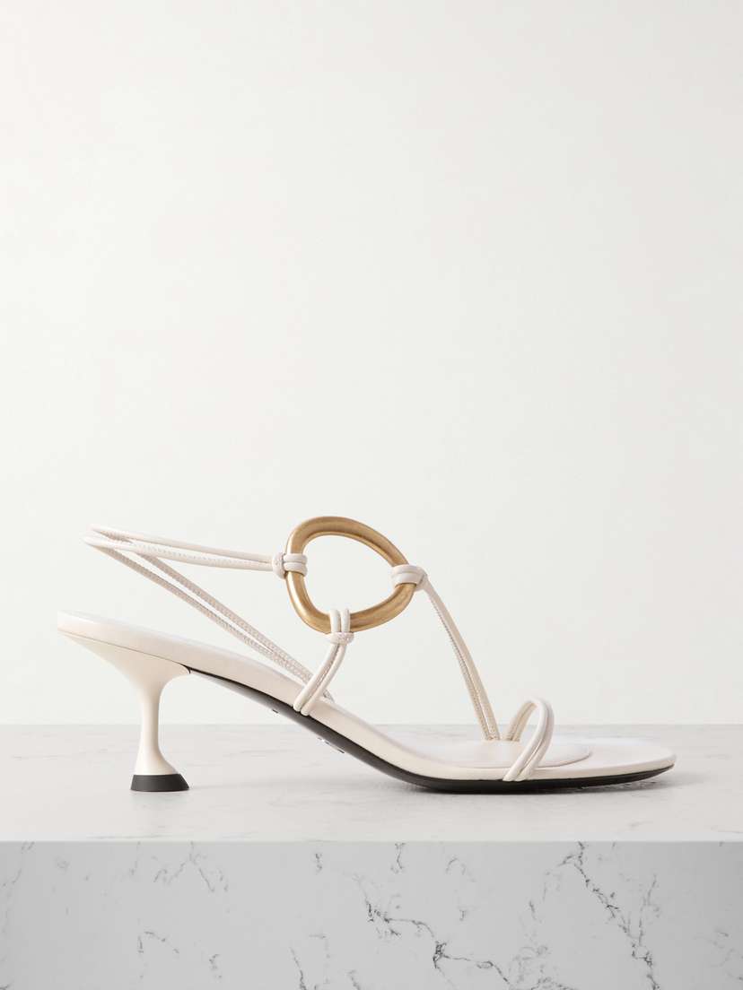 Proenza Schouler Hoop Leather Slingback Sandals