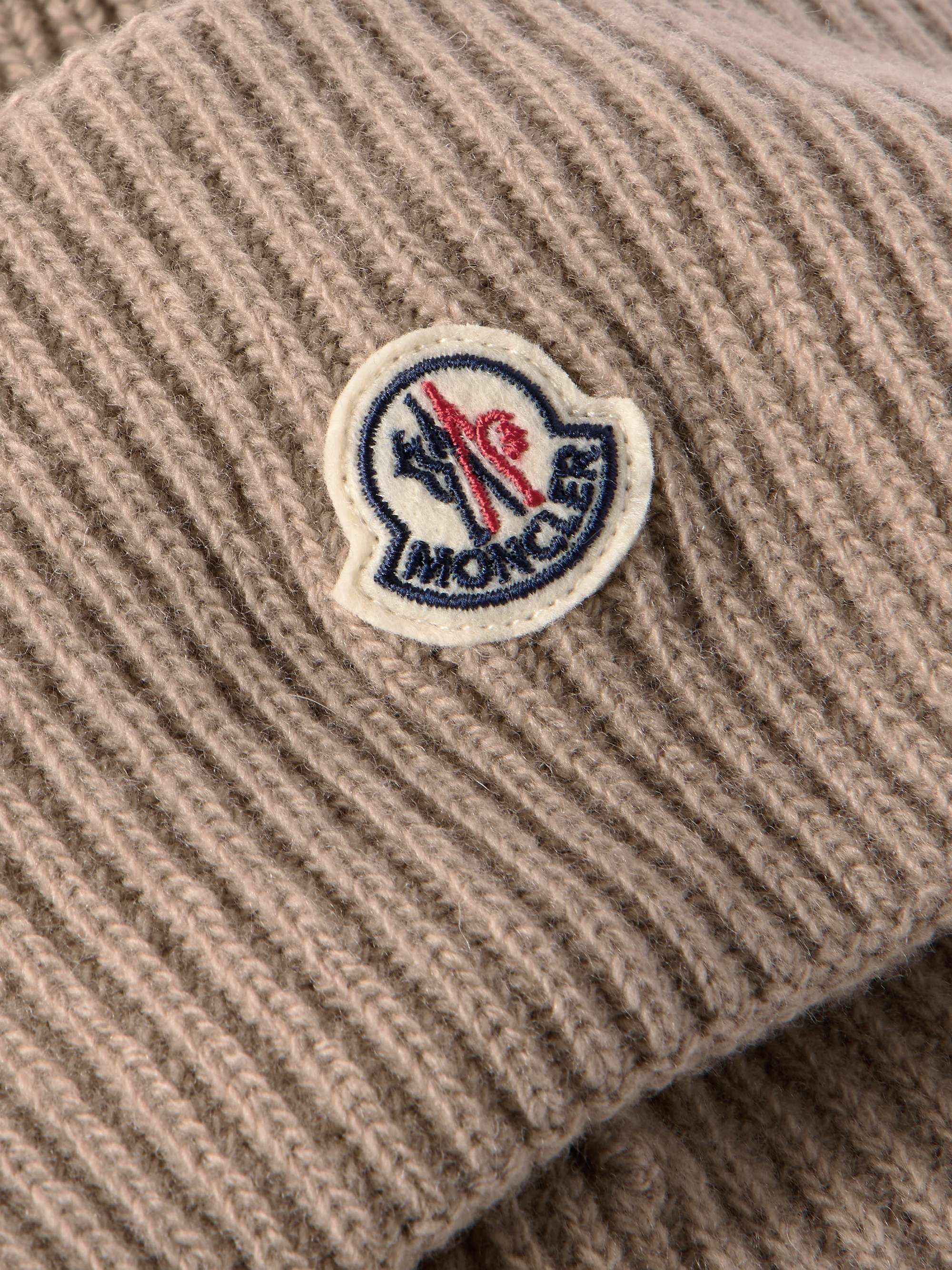 Moncler logo beanie sales
