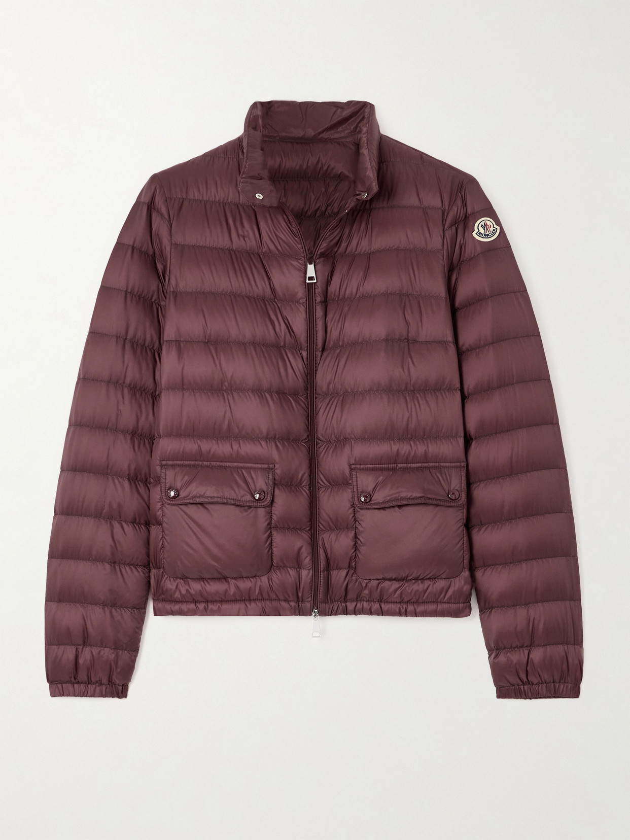 Moncler Lans Quilted Shell Down Jacket In Red