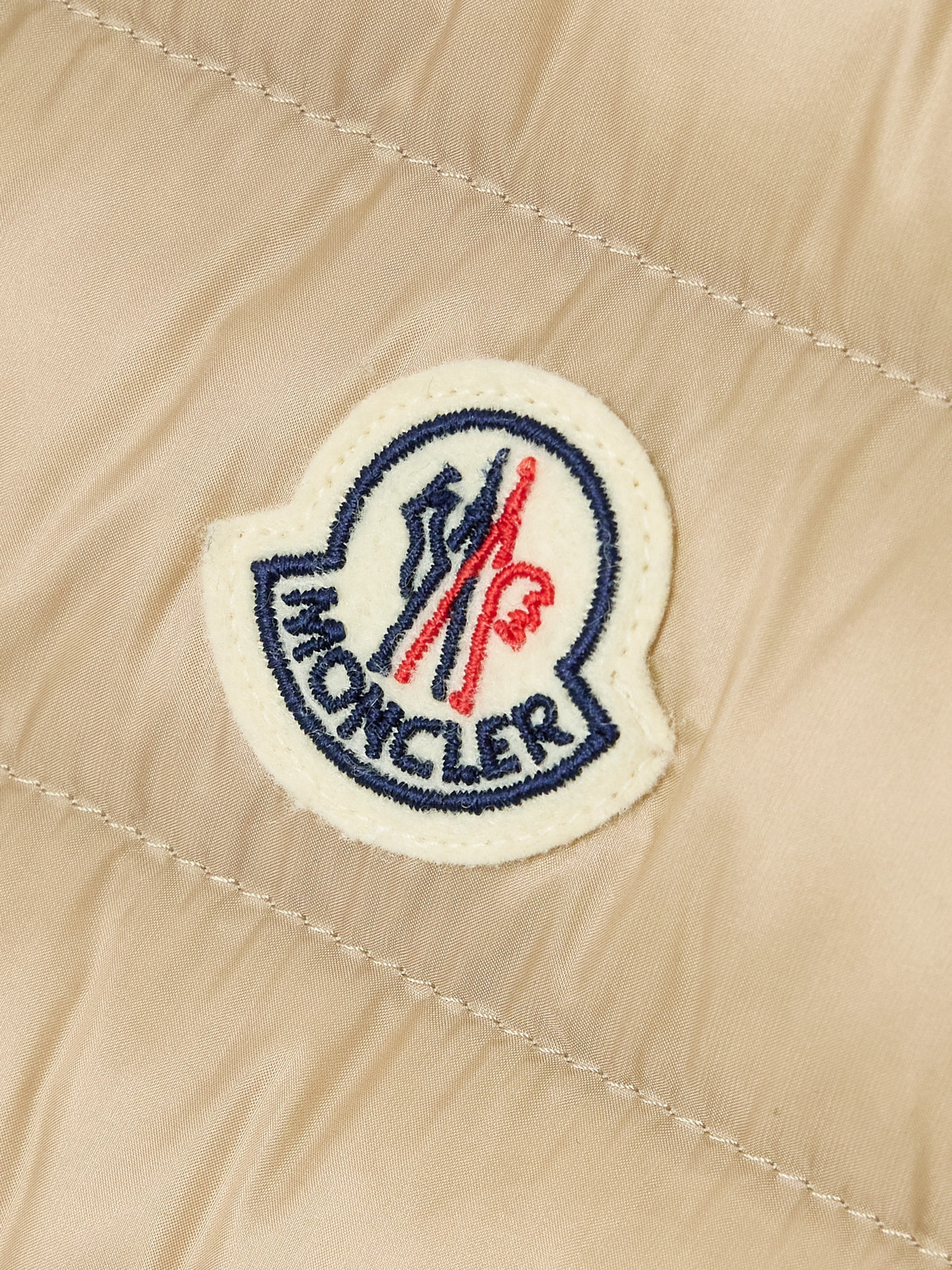 Moncler Liane Quilted Appliquéd Shell Down Vest In Neutrals