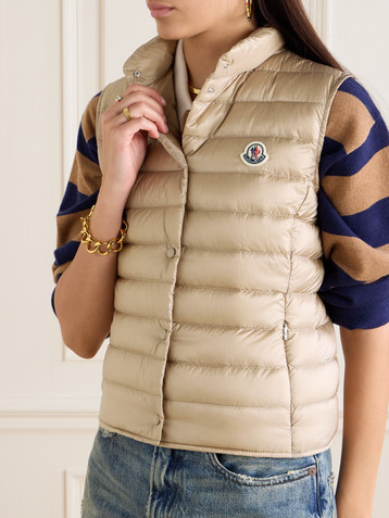 Moncler Liane quilted appliquéd shell down vest