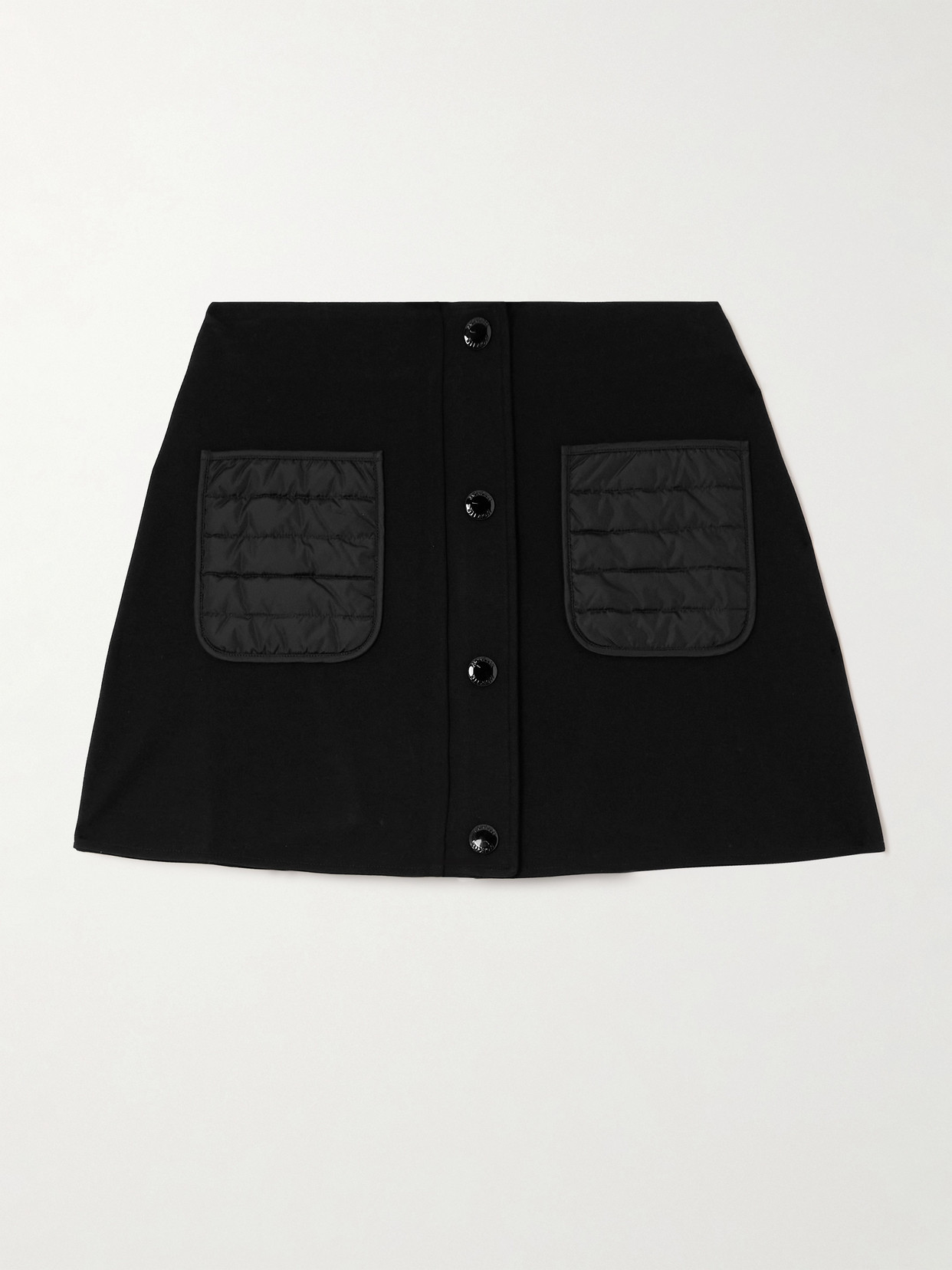 Moncler - Shell-trimmed Crepe Mini Skirt - Black