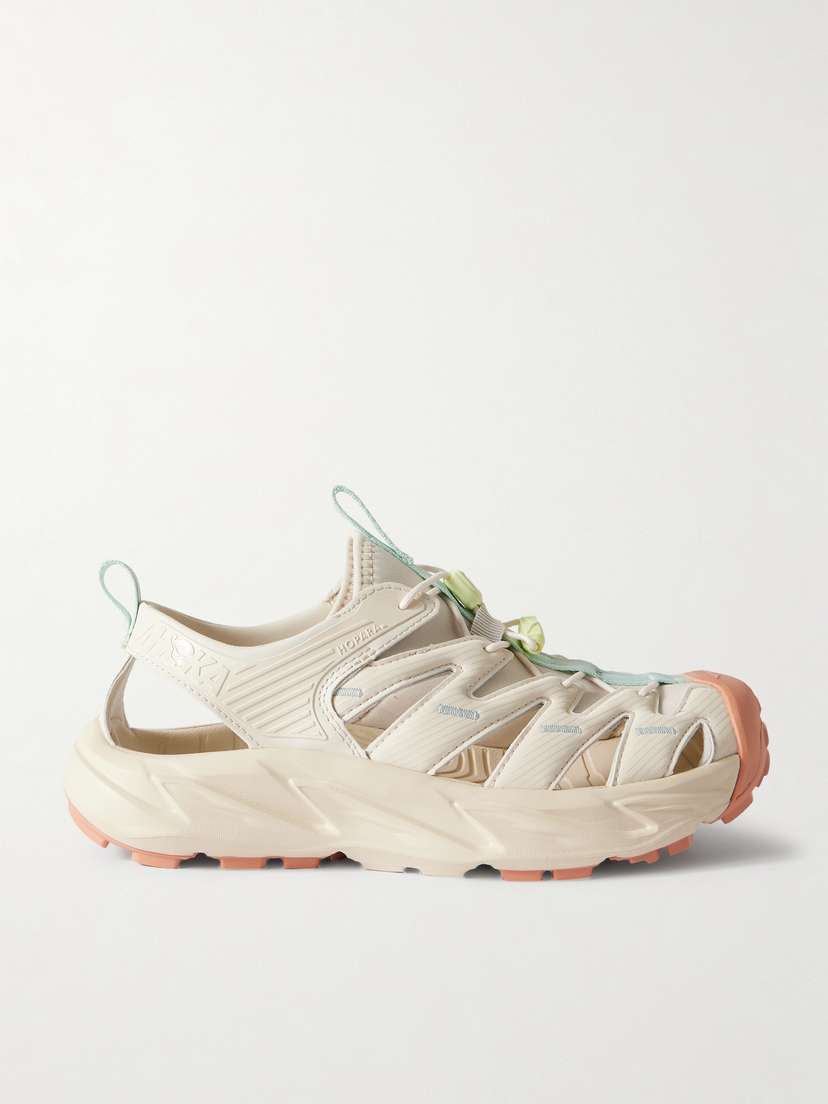 Hoka Hopara Cutout Rubber-trimmed Mesh Sandals