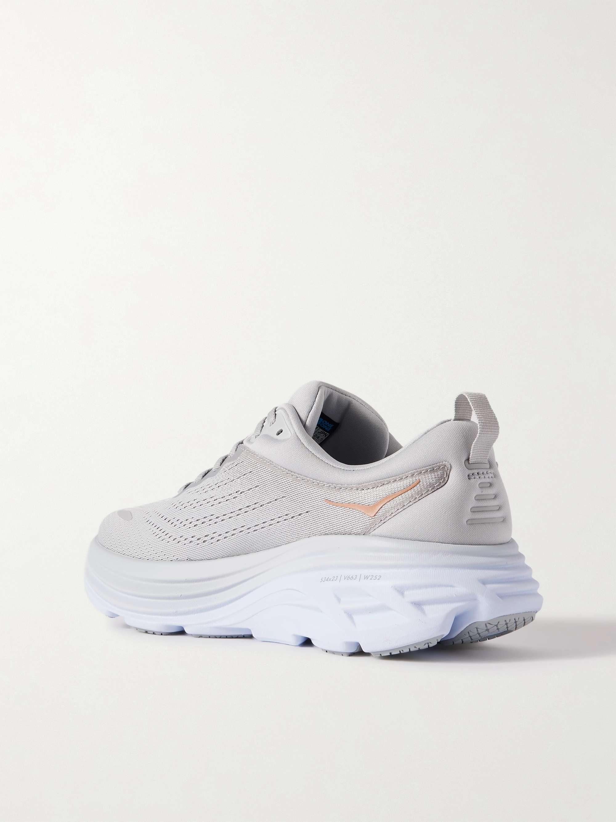 HOKA ONE ONE Bondi 8 rubber-trimmed mesh sneakers