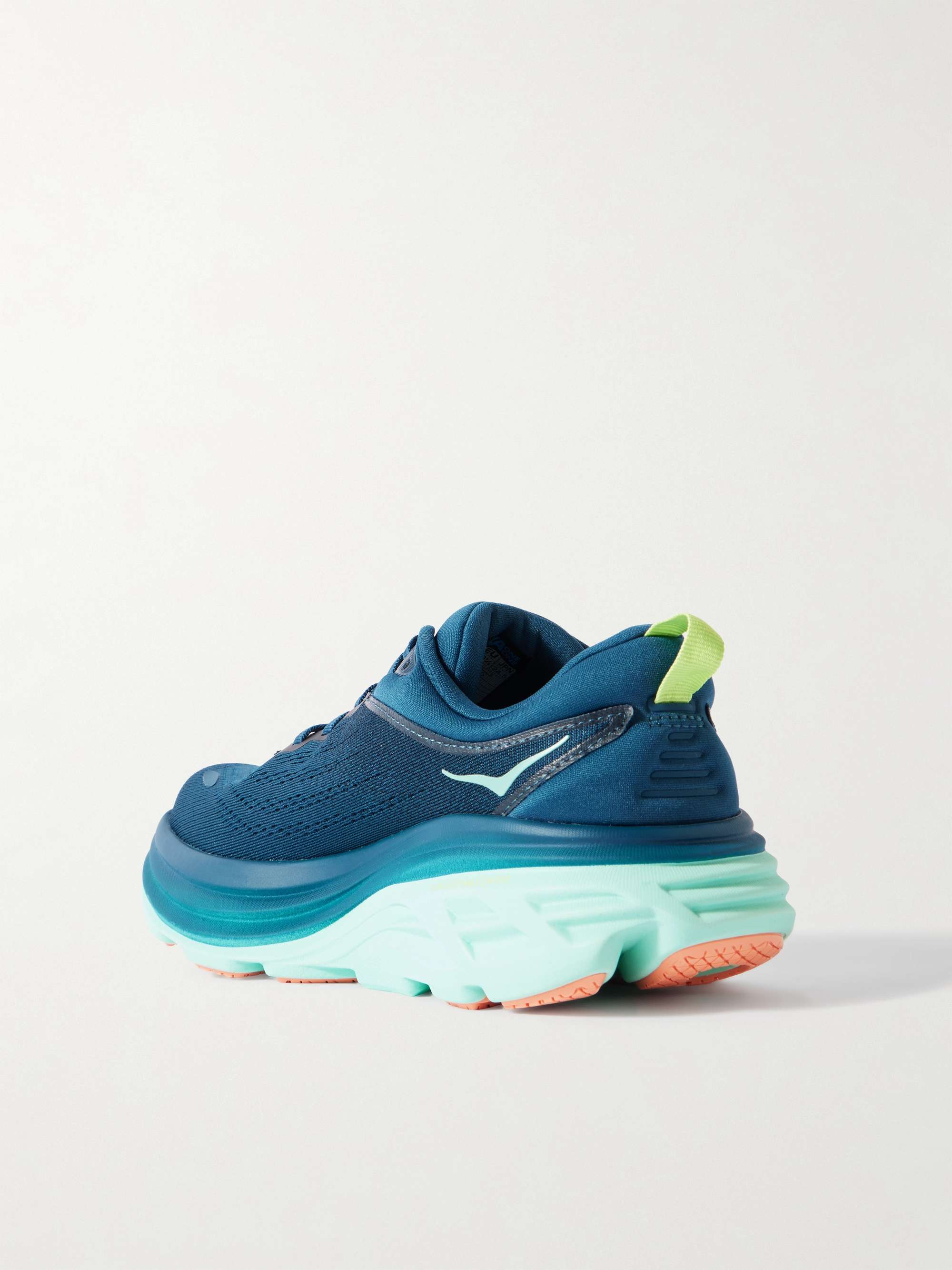 HOKA ONE ONE Bondi 8 rubber-trimmed mesh sneakers