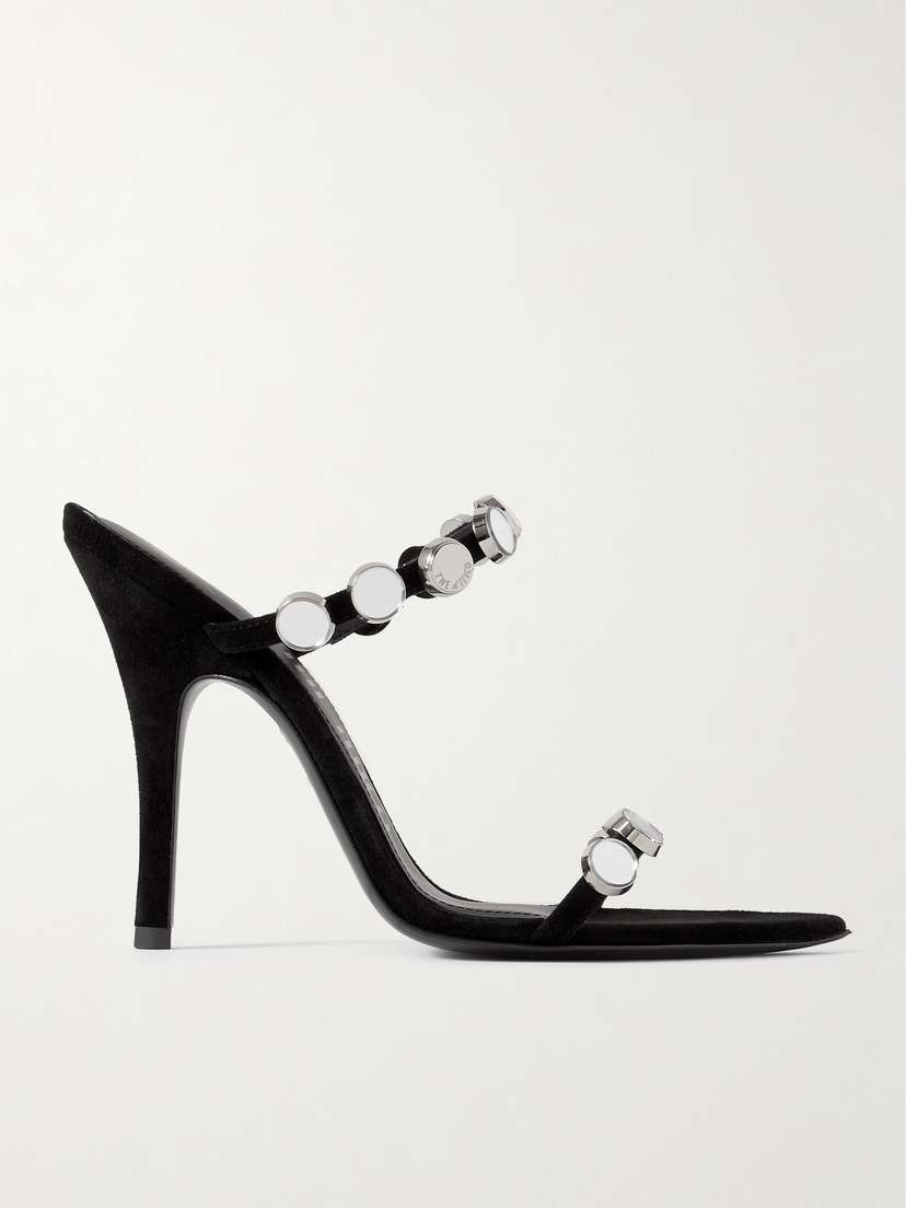 The Attico Venus Studded Suede Sandals