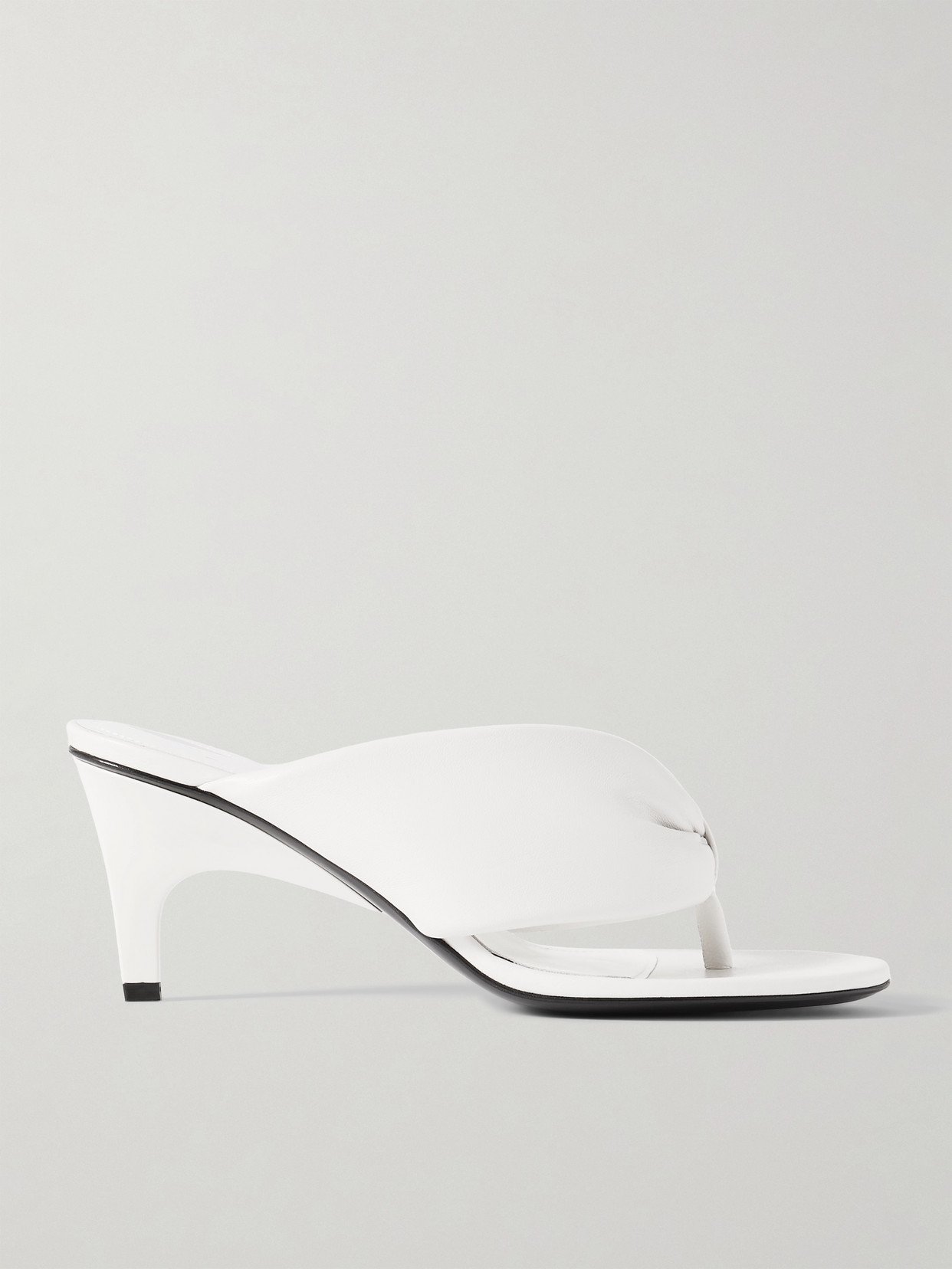 The Attico - Rem Padded Leather Mules - White