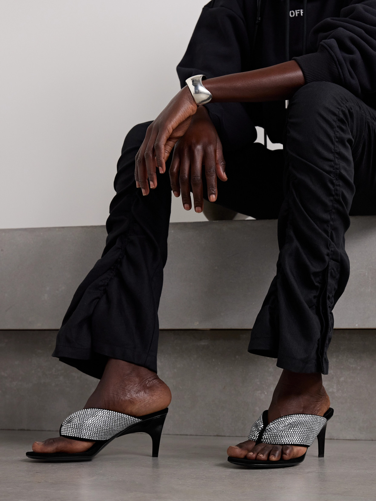 Attico Sandalo ''rem'' Black E Silver In Unknown