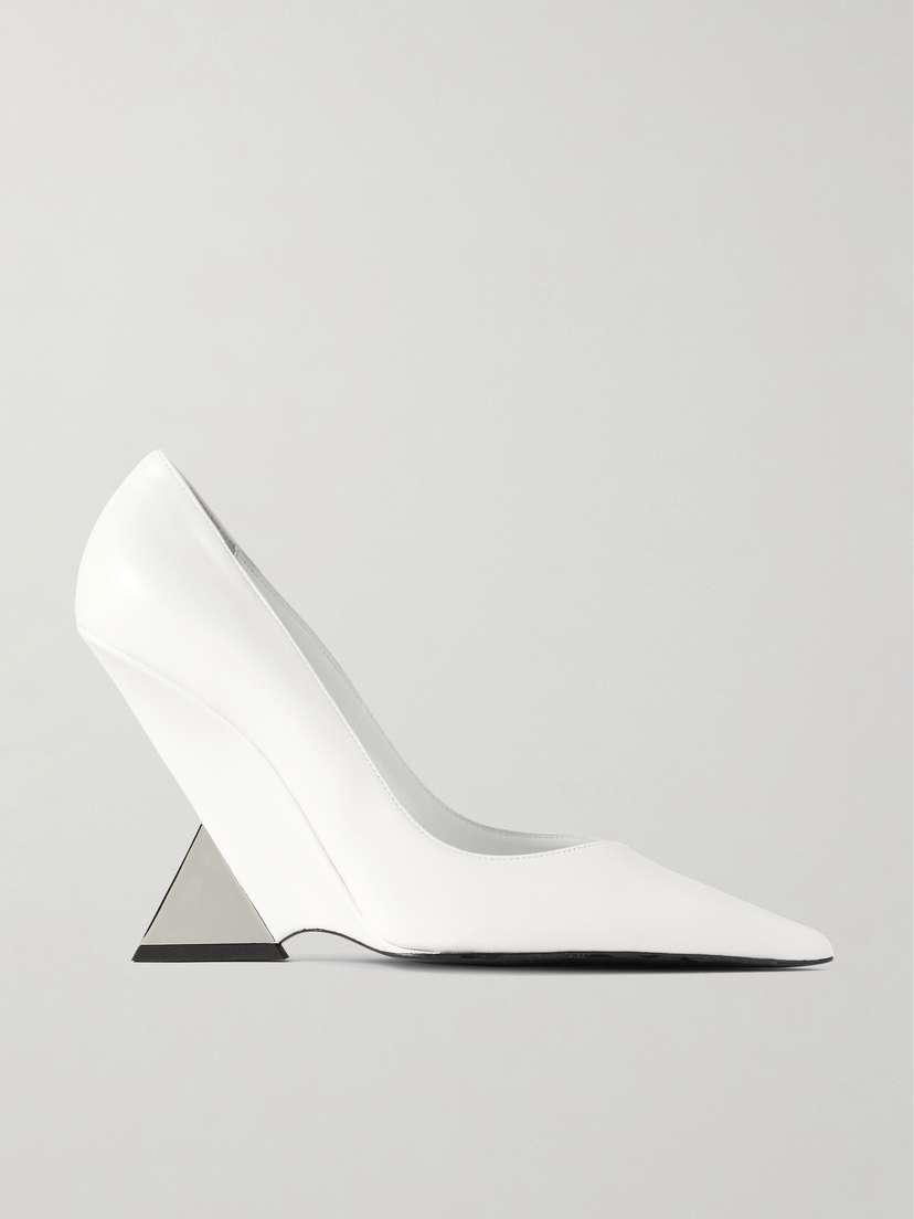 The Attico Cheope Patent-leather And Silver-tone Pumps - IT36