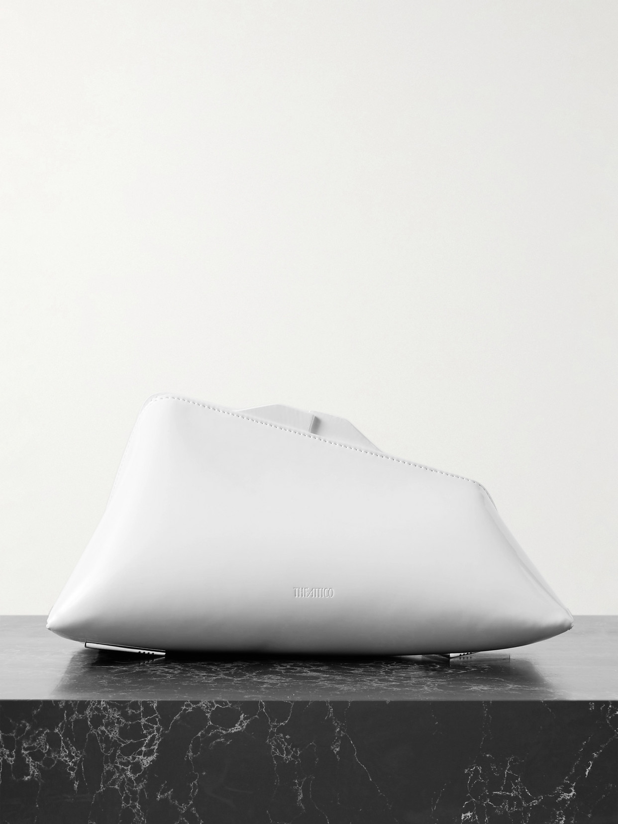 The Attico - 8.30 Pm Satin Clutch - White