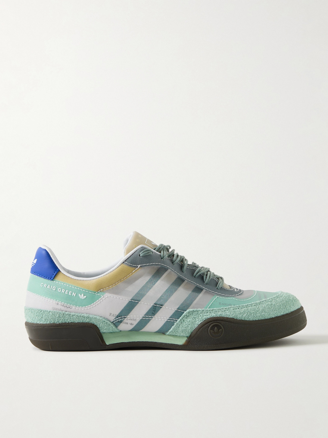 adidas Originals - + Craig Green Squash Polta Akh Printed Mesh, Suede And Leather Sneakers - Beige