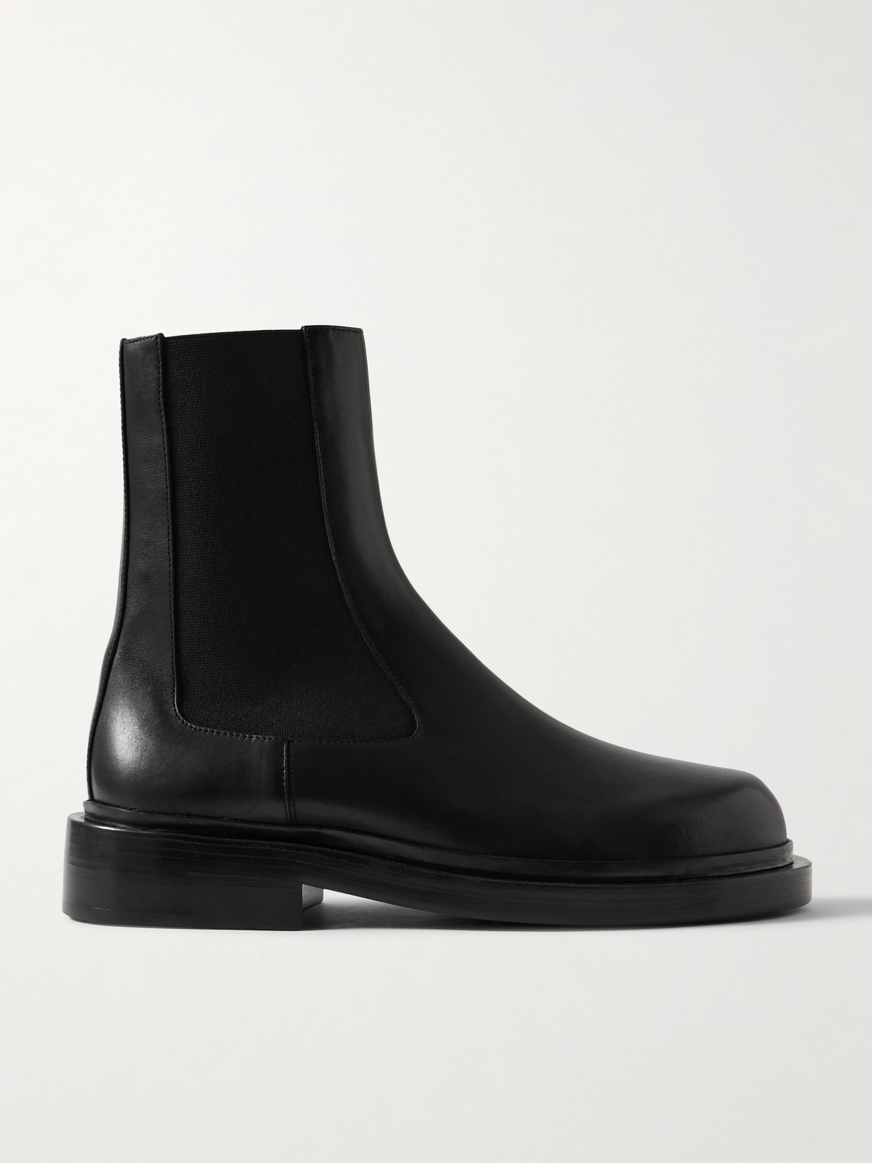 Jil Sander Leather Chelsea Boots In Black