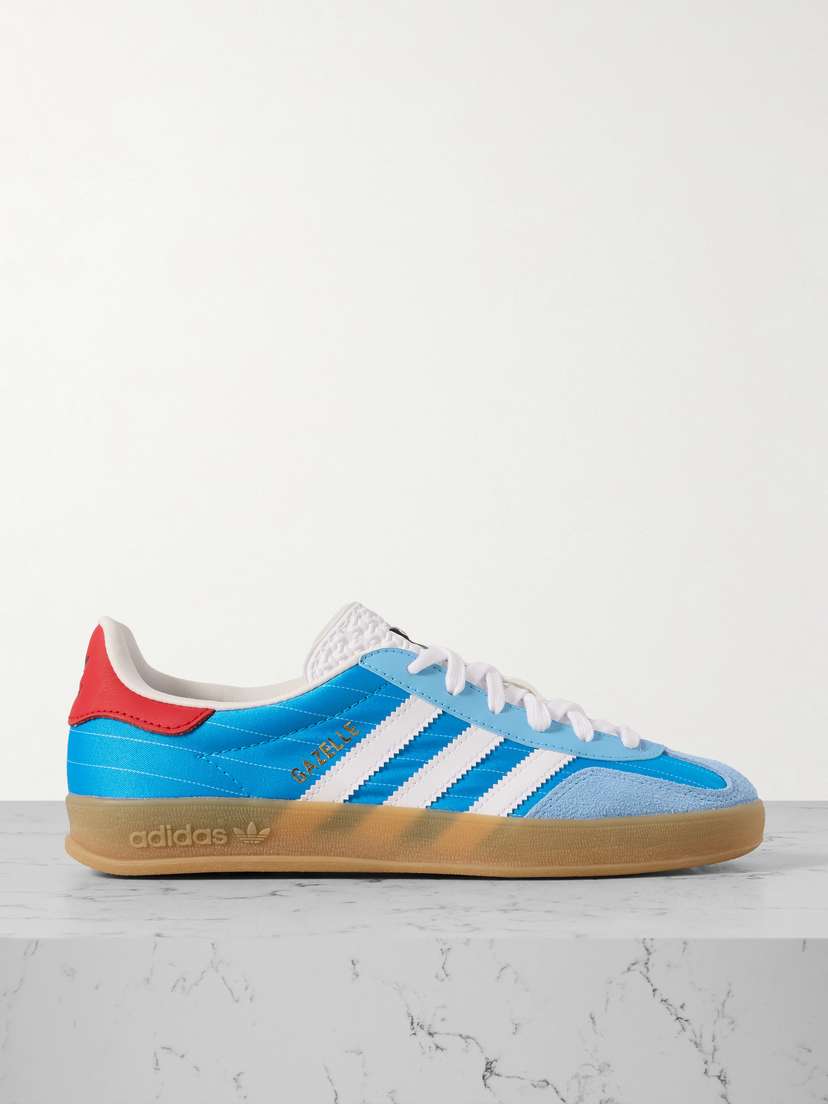 adidas Originals Gazelle Indoor Leather- And Suede-trimmed Nylon Sneakers