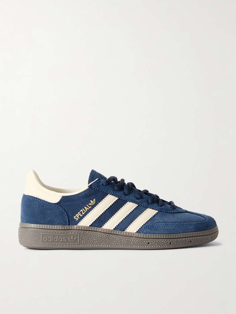 adidas Originals Handball Spezial Leather-trimmed Suede Sneakers - UK 9