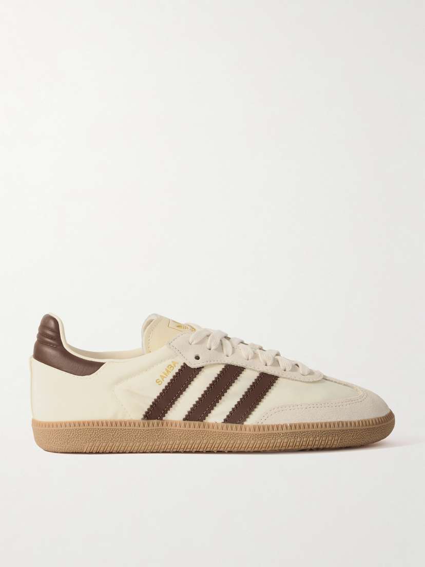 adidas Originals Samba Og Suede-trimmed Leather And Nylon Sneakers - UK 9