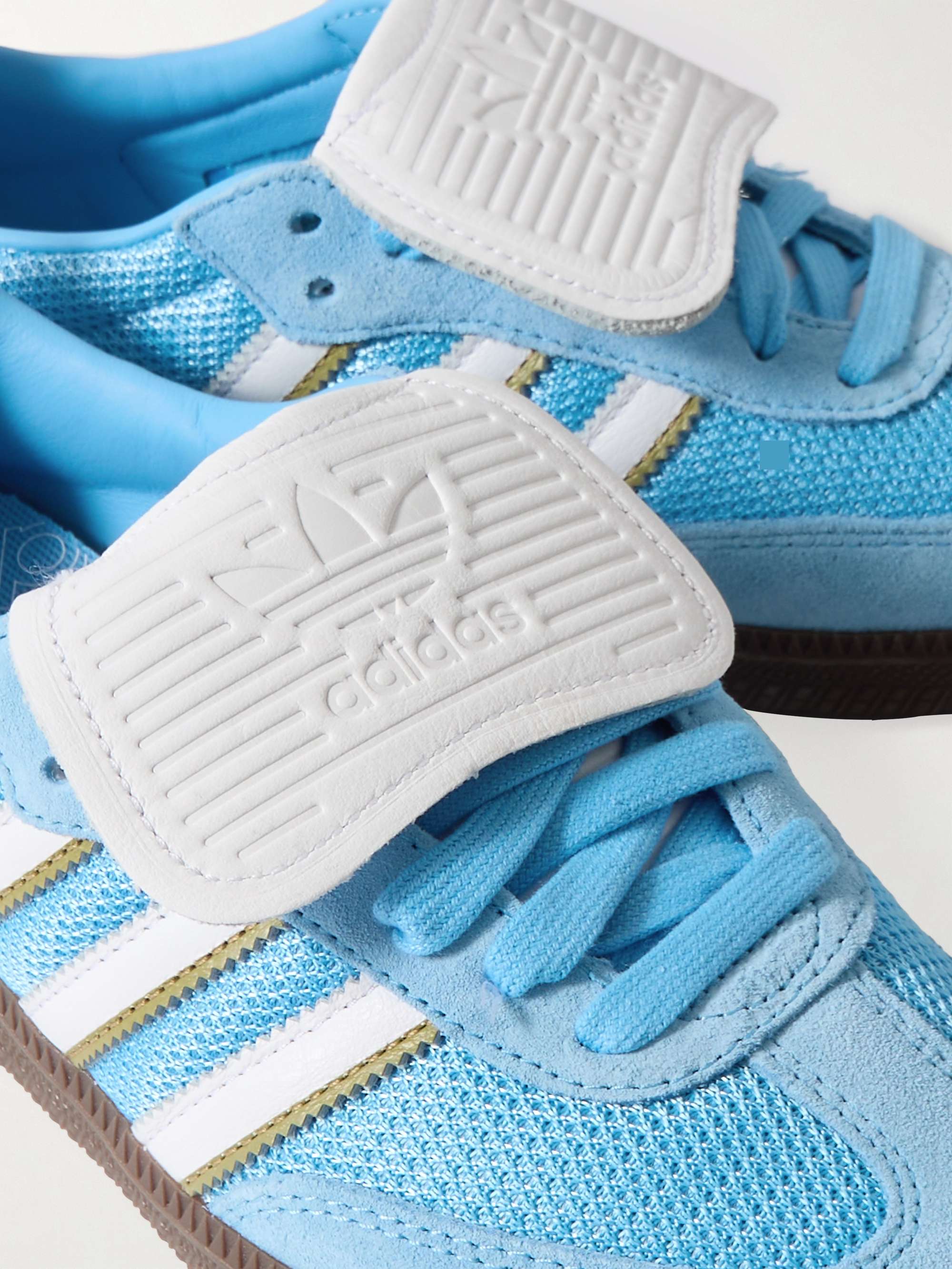 Samba OG mesh suede and leather sneakers light blue UK 3.5