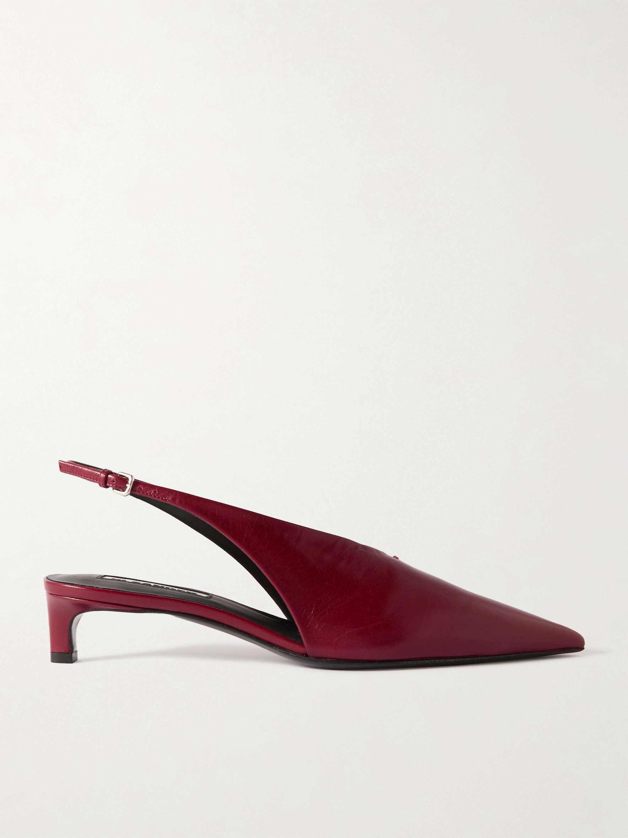 Leather slingback pumps red IT36.5