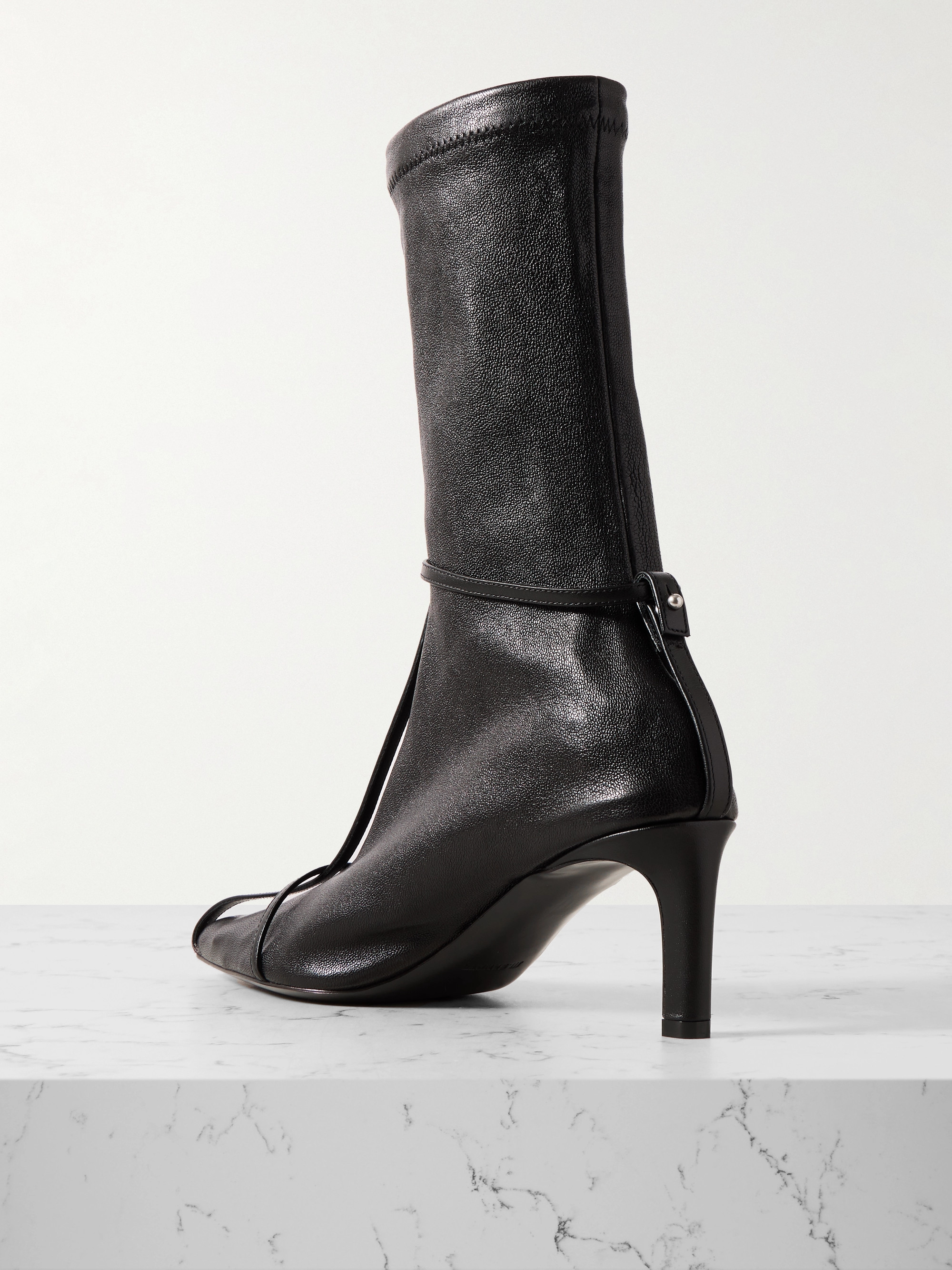 Jil Sander - Embellished textured-leather sock boots | Plush