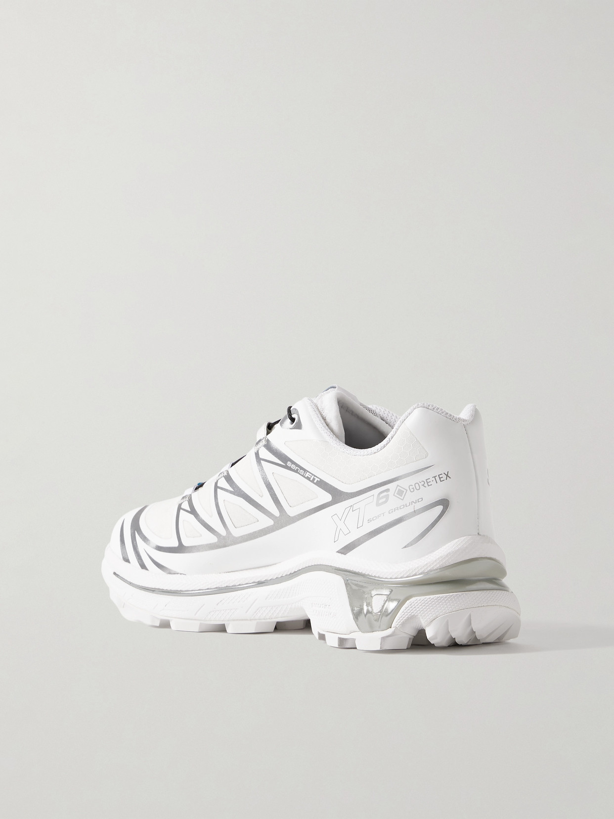 Salomon Xt-6 Gore-tex Rubber-trimmed Mesh Sneakers In White