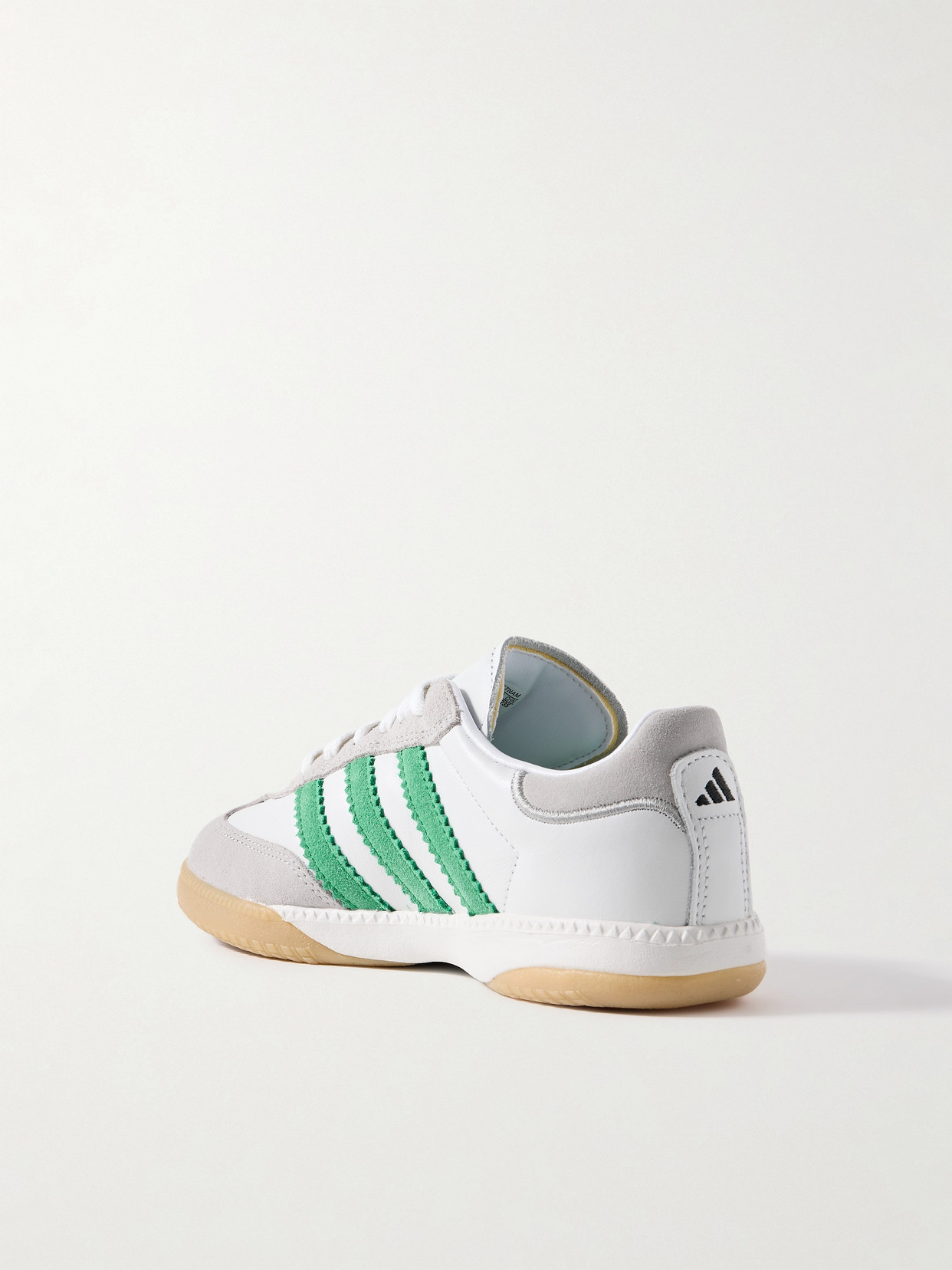 Adidas Originals Samba Mn Suede-trimmed Leather Sneakers In White