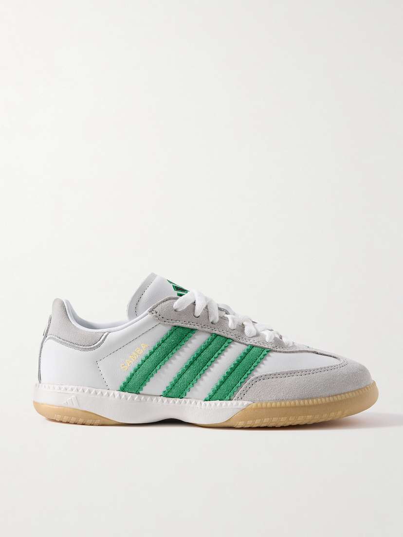 adidas Originals Samba Mn Suede-trimmed Leather Sneakers