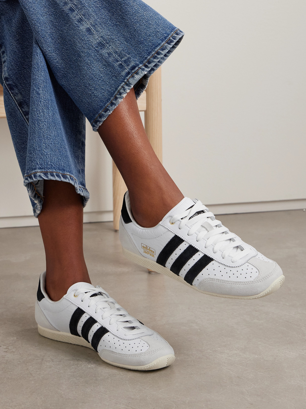Japan Suede And Textured-Leather Sneakers