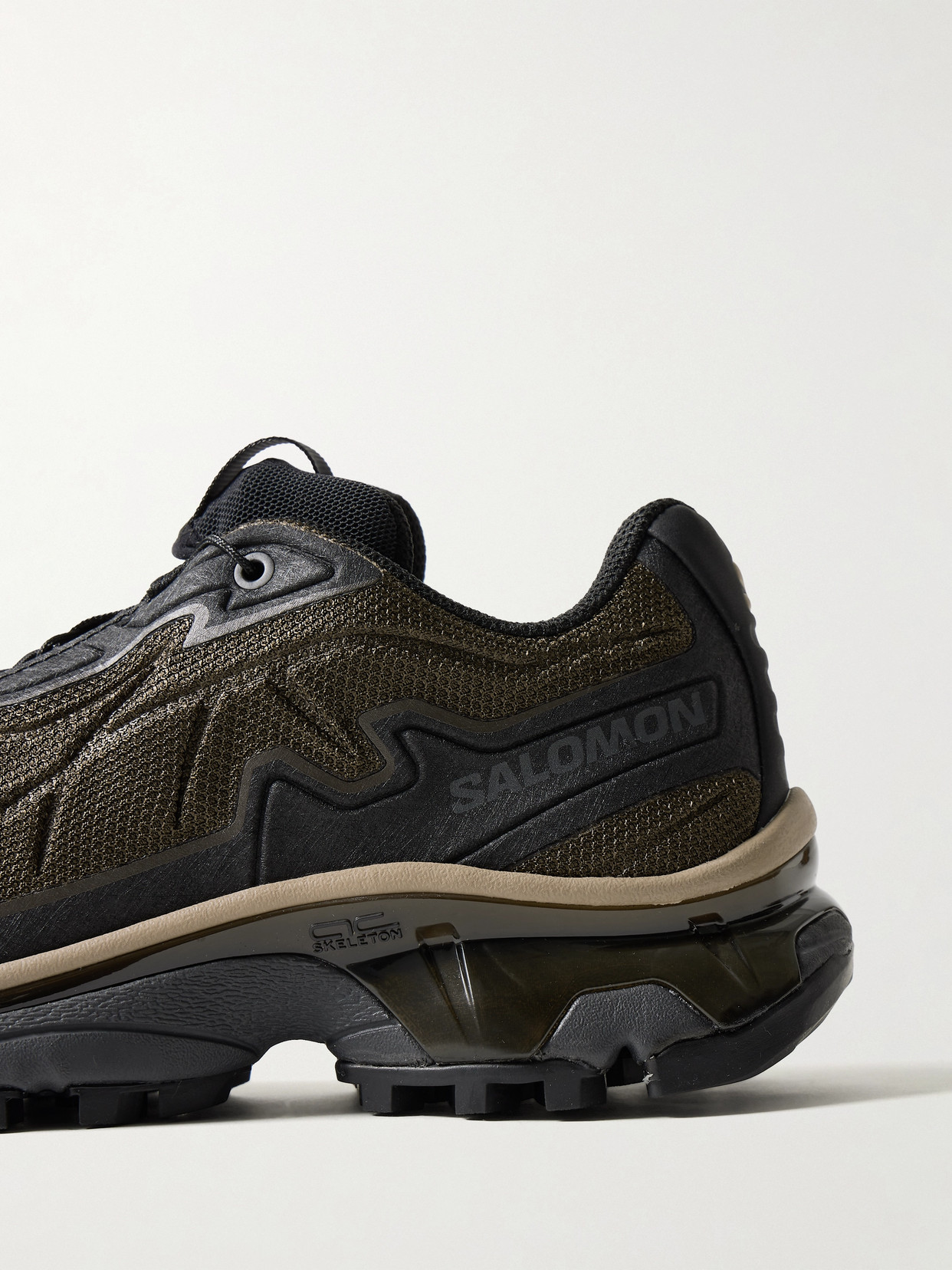 Salomon Xt-slate Rubber-trimmed Mesh Sneakers In Brown