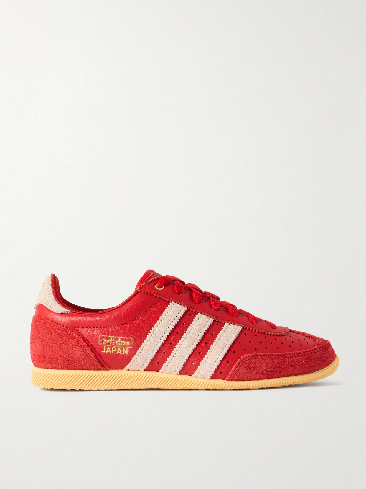 adidas Originals - Country Japan Nubuck-trimmed Leather Sneakers - Red