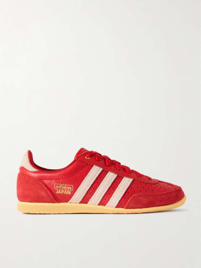 adidas Originals Country Japan Nubuck-trimmed Leather Sneakers - UK 9
