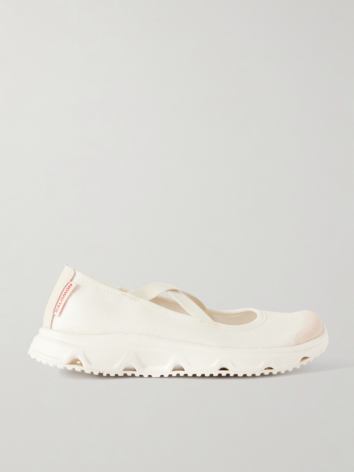 Salomon - + Sandy Liang Rx Mj Suede-trimmed Mesh Sandals - Off-white