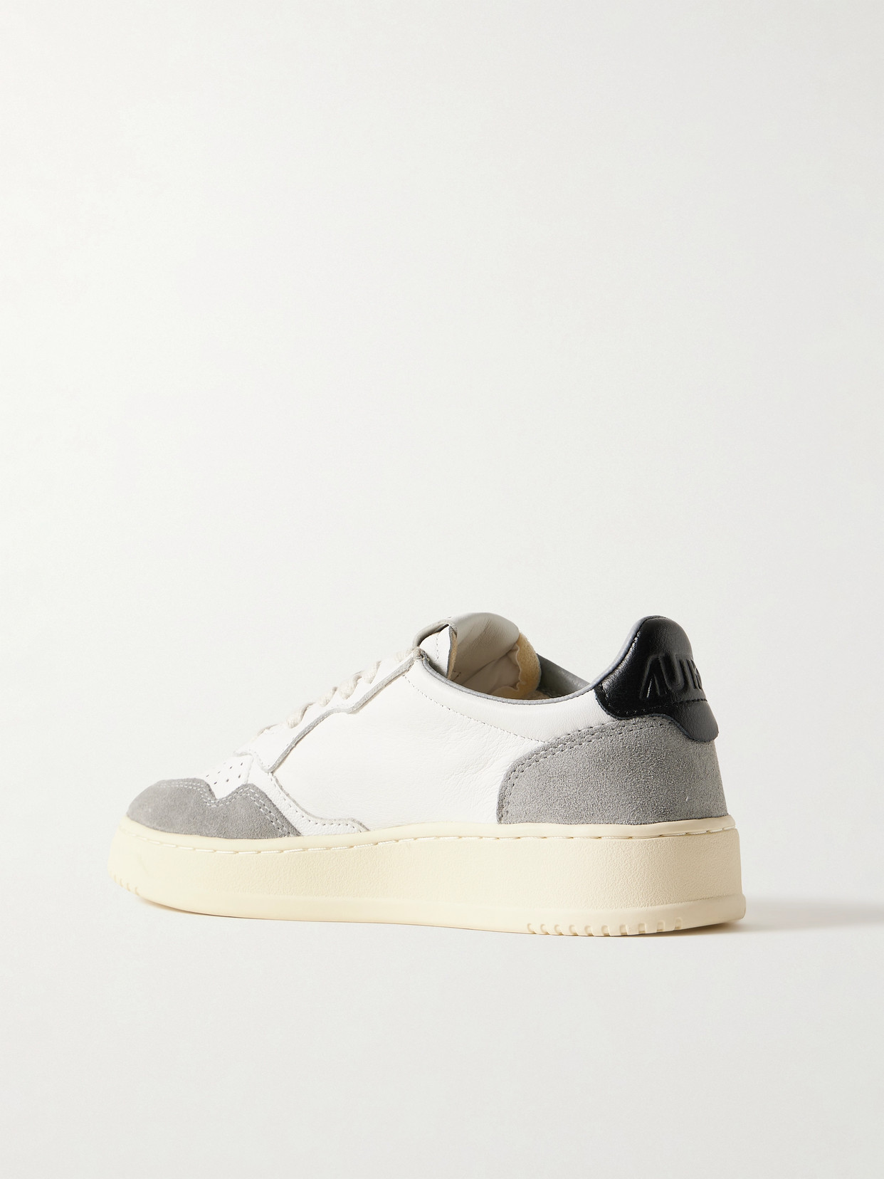 Autry Medalist Low Leather And Suede Sneakers In White