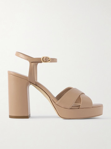 Stuart Weitzman Dayna leather platform sandals