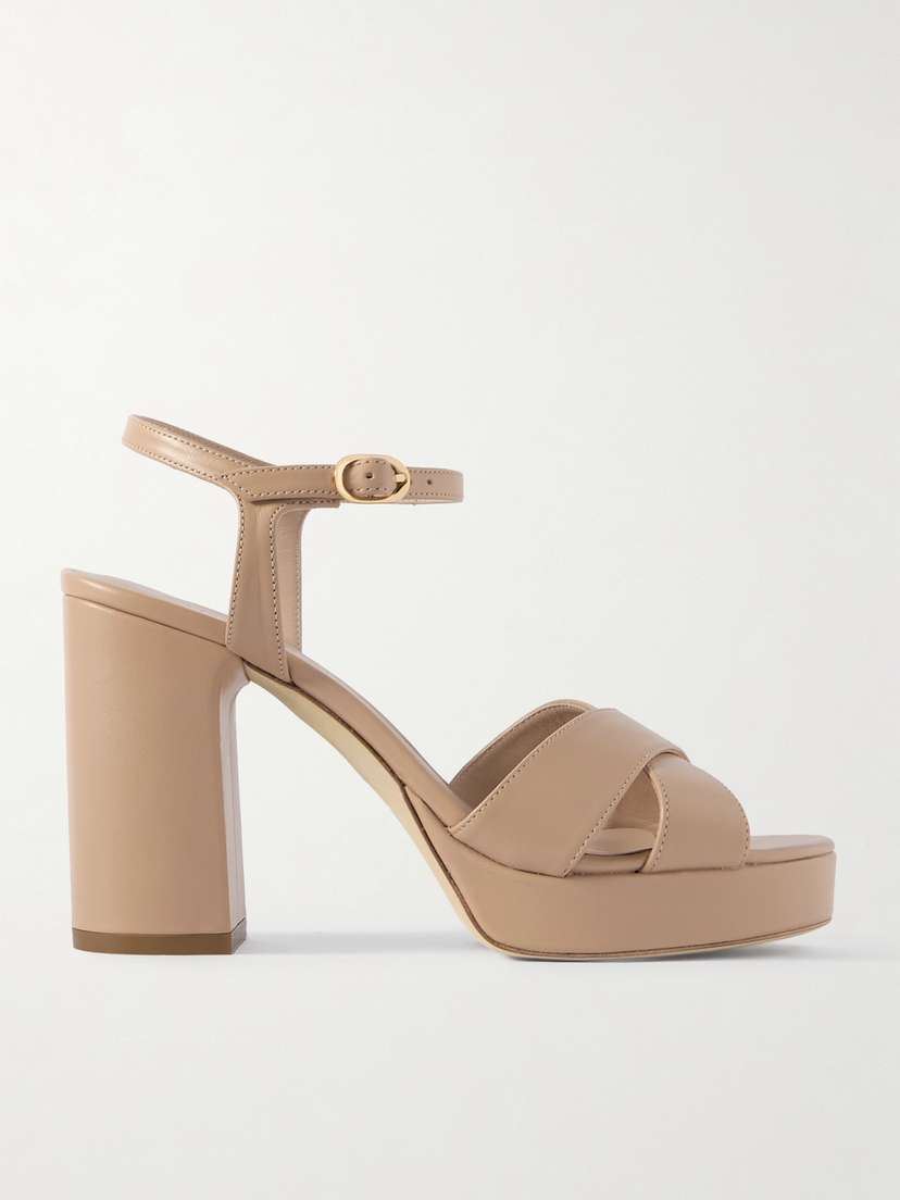 Stuart Weitzman Dayna Leather Platform Sandals