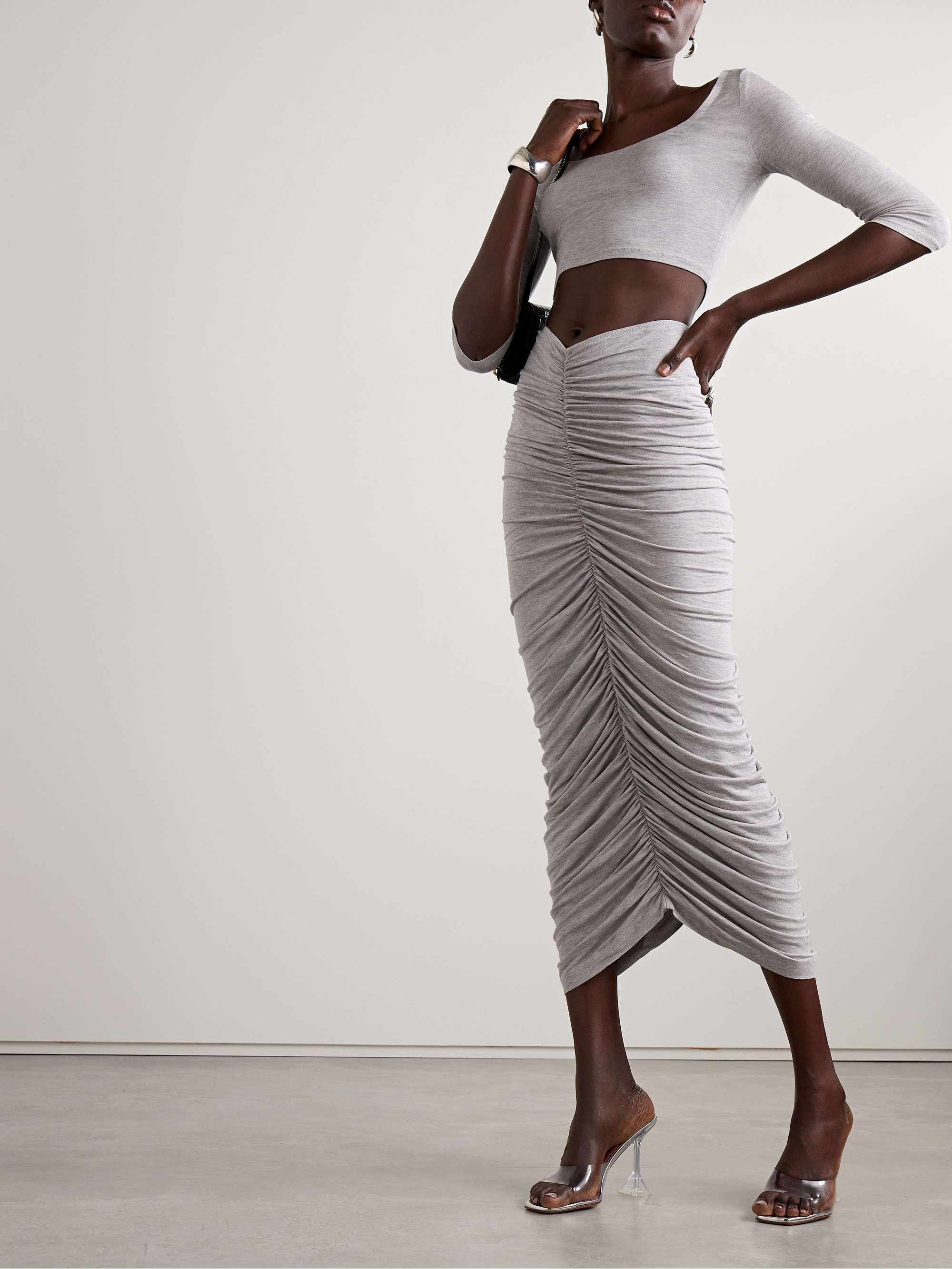 Jersey ruched skirt sales