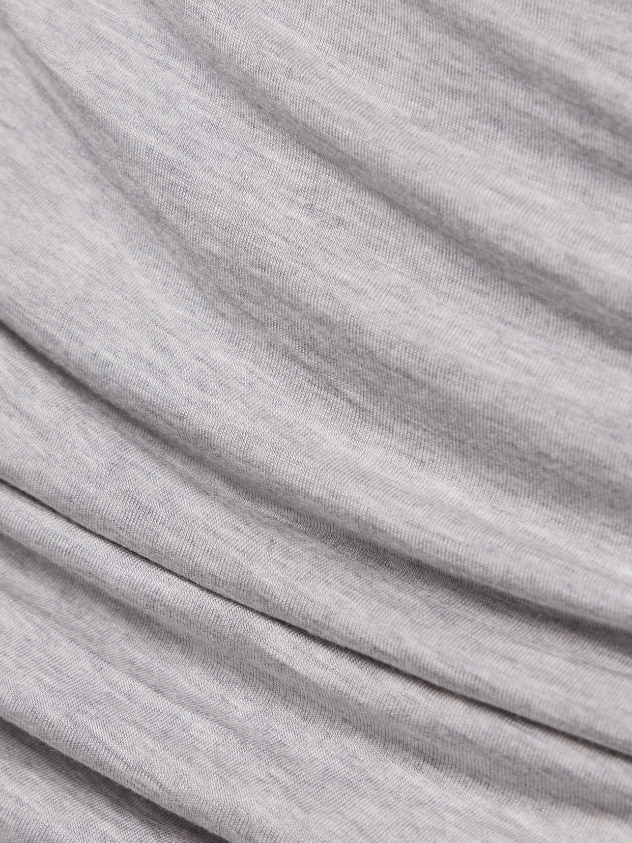 Norma Kamali Diana Strapless Ruched Asymmetric Stretch-jersey Dress In Gray