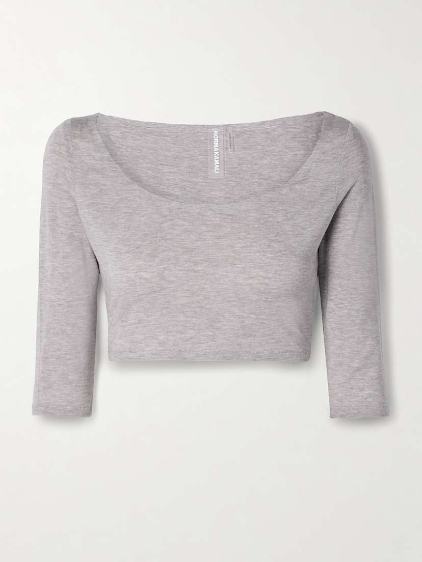 Norma Kamali Cropped Stretch-jersey Top