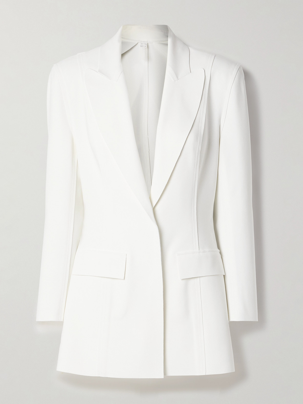 Norma Kamali Jersey Blazer In White