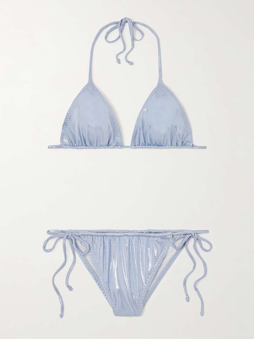 Norma Kamali Metallic Bikini