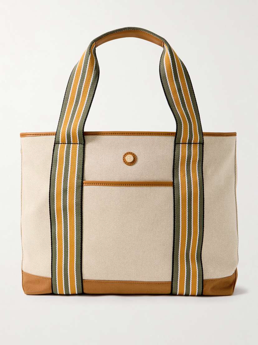 Paravel Cabana Medium Vegan Leather-trimmed Recycled-canvas Tote