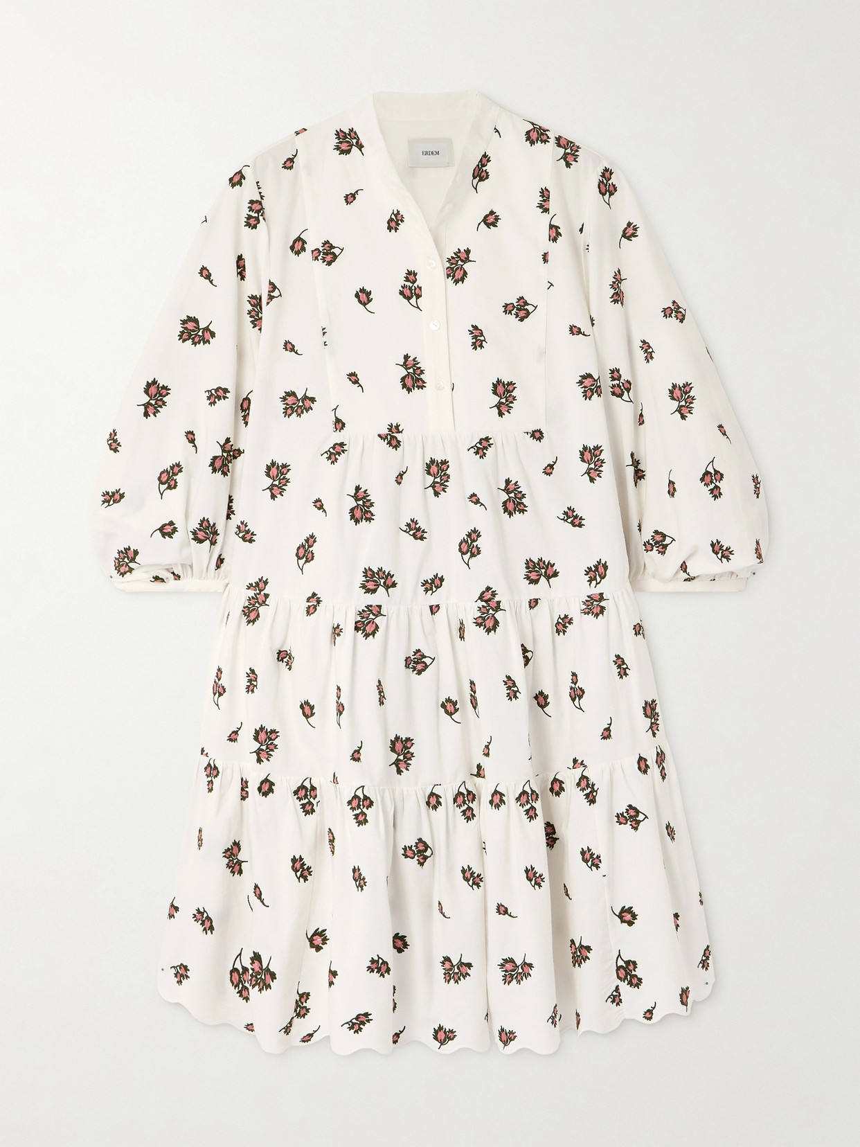 Erdem - Embroidered Cotton-blend Mini Dress - White