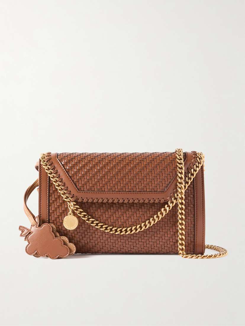 Stella McCartney Falabella Mini Woven Vegetarian Leather Shoulder Bag