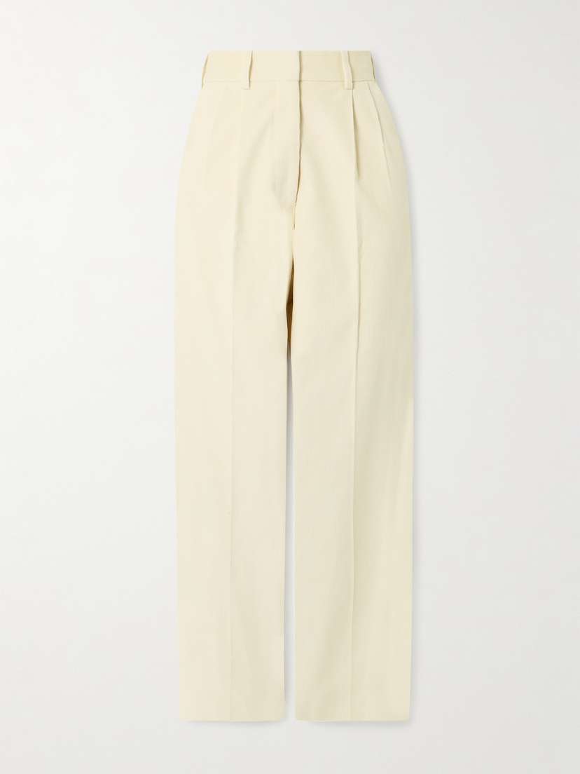 Blazé Milano Amara Fox Cotton-corduroy Straight-leg Pants