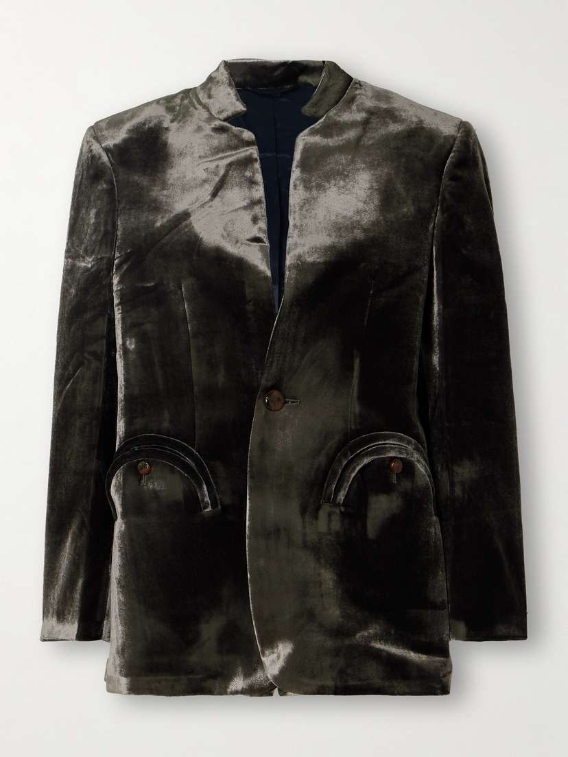 Blazé Milano Anywhere Paneled Velvet Blazer
