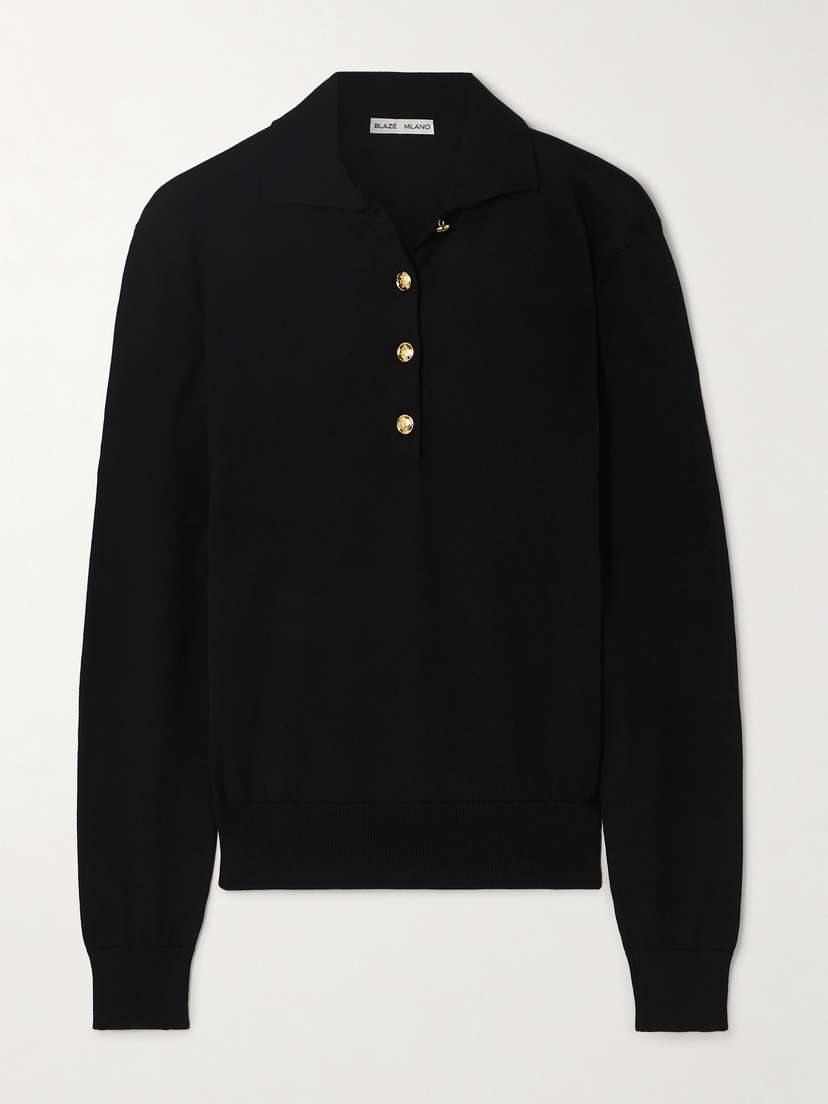 Blazé Milano Alegria Silk And Cotton-blend Sweater