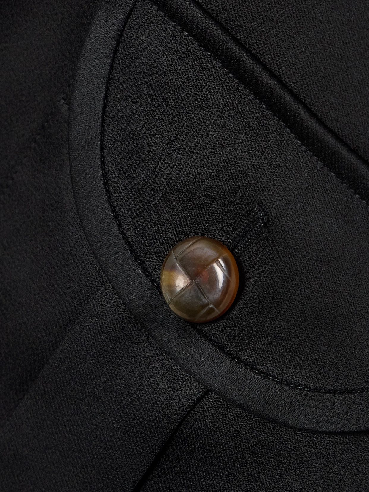 Blazé Milano Sahariana Satin Jacket In Black