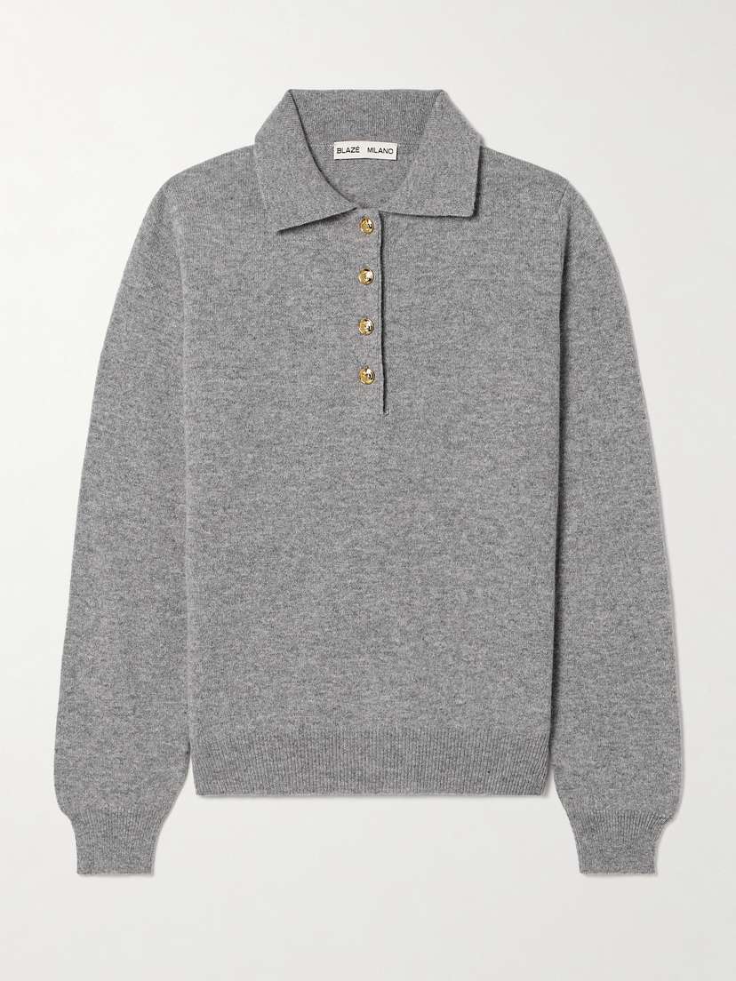 Blazé Milano Highland Wool And Cashmere-blend Polo Sweater